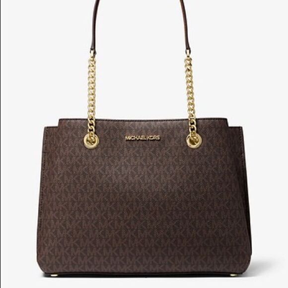 Michael Kors Teagan Large Logo Shoulder Bag - Picture 1 of 6